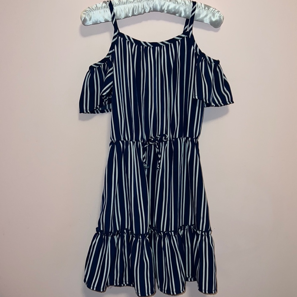 Girls Striped off the shoulder dress